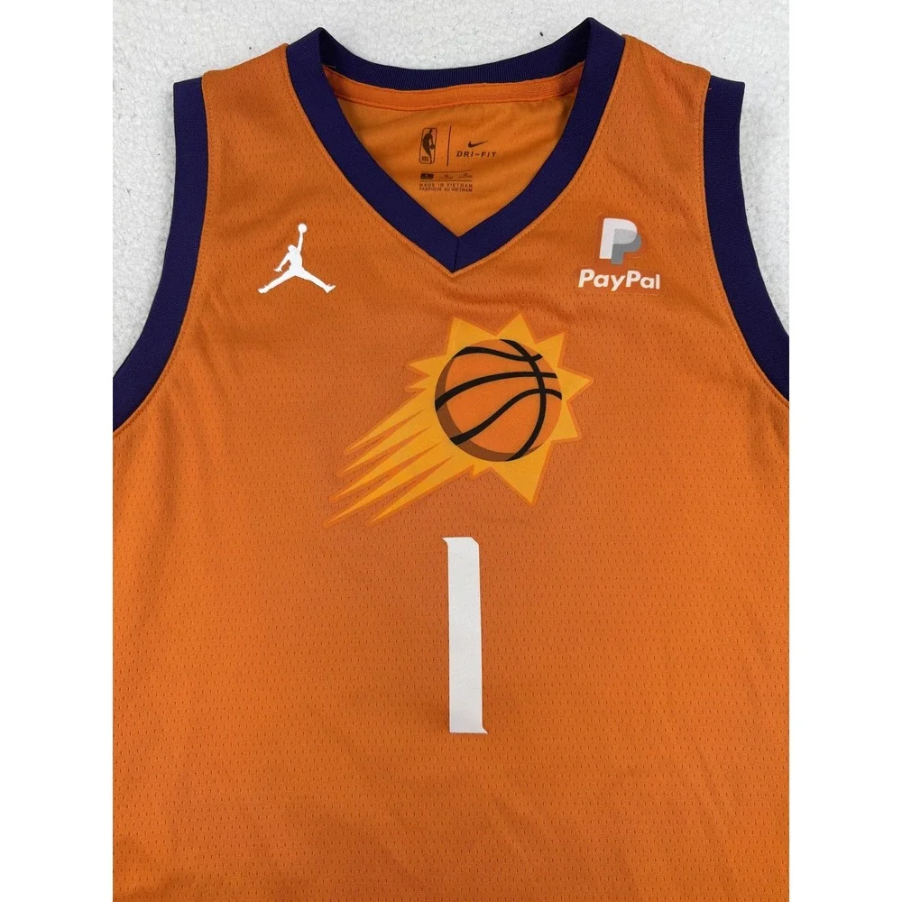 Phoenix Suns Jersey Youth Large Orange NBA Nike Dri-FIT Swingman Devin Booker